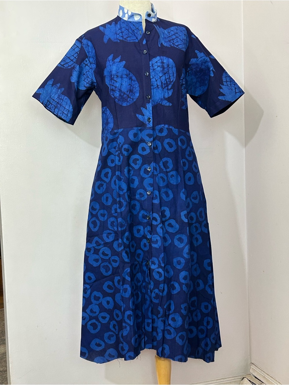 Studio 189 Hand Batik Mixed Print Maxi Wrap Shirt Dress NWT* READ DESCRIPTION